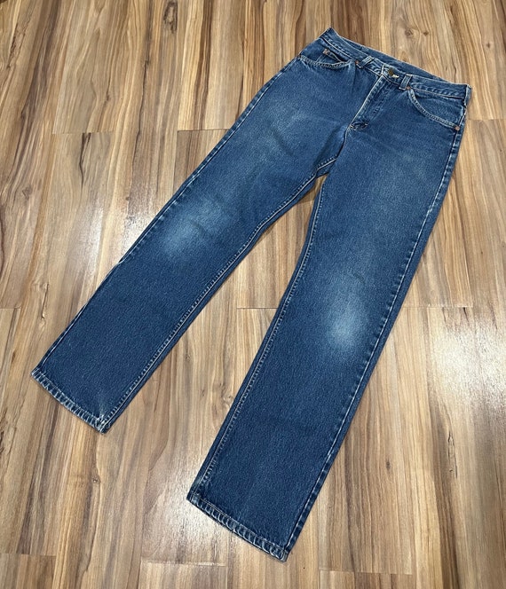 30x33 Vintage 70s LEE Jeans Dark Medium Denim Was… - image 1