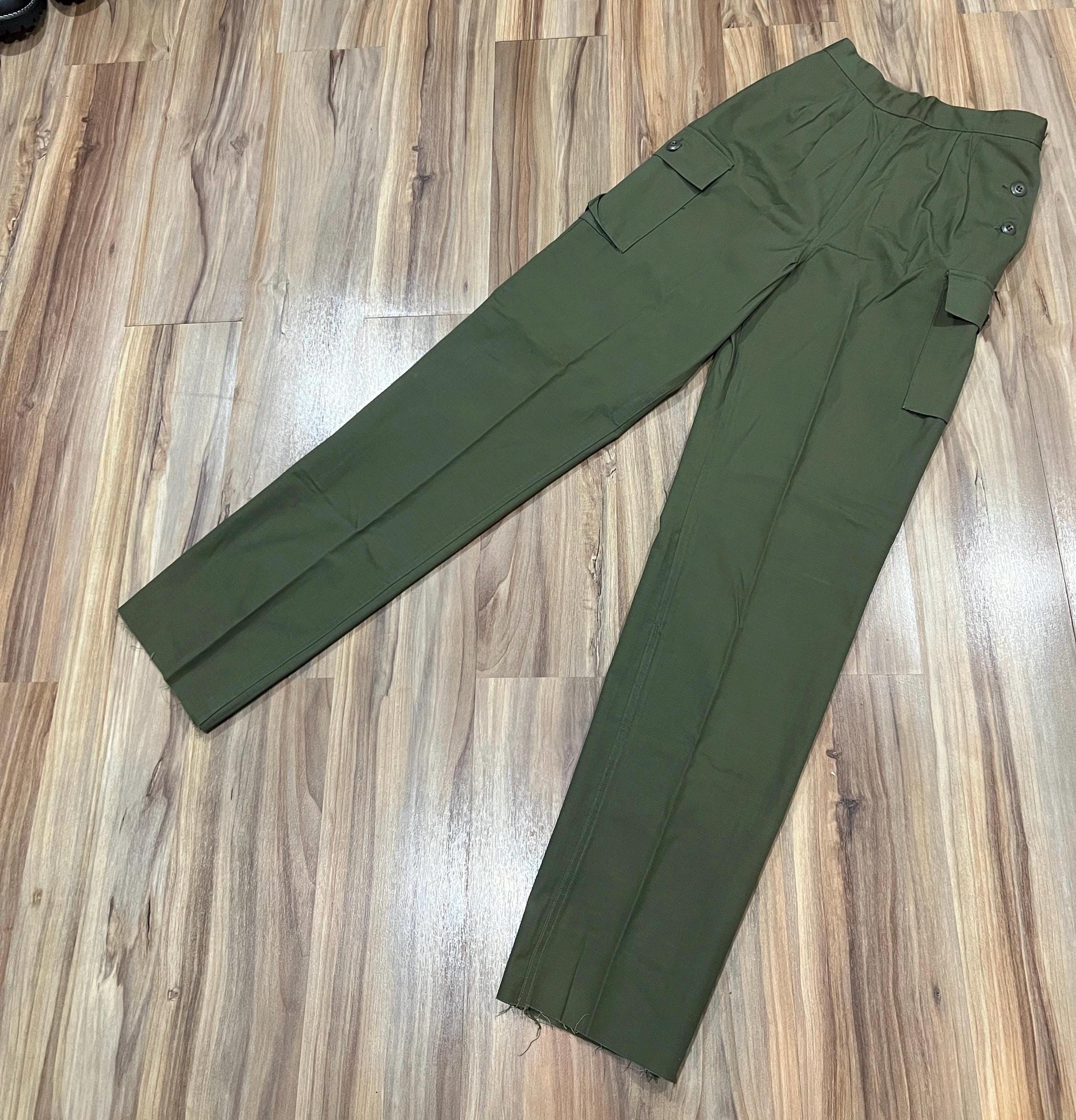 Women's Vintage 70s OG-107 Military US Army Trousers Utility
