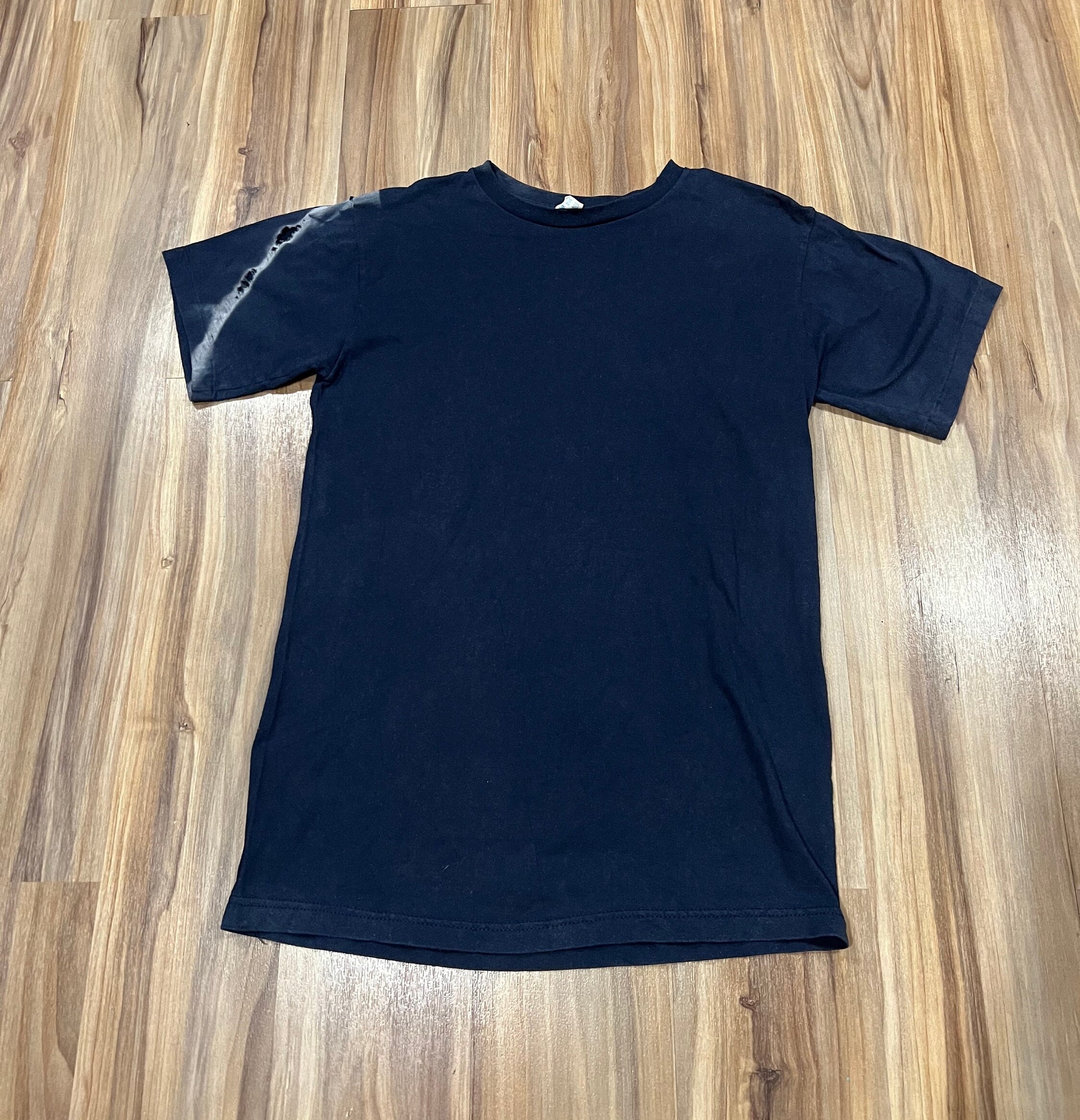 Medium Vintage 80s Champion Navy Blue Blank T Shirt Faded