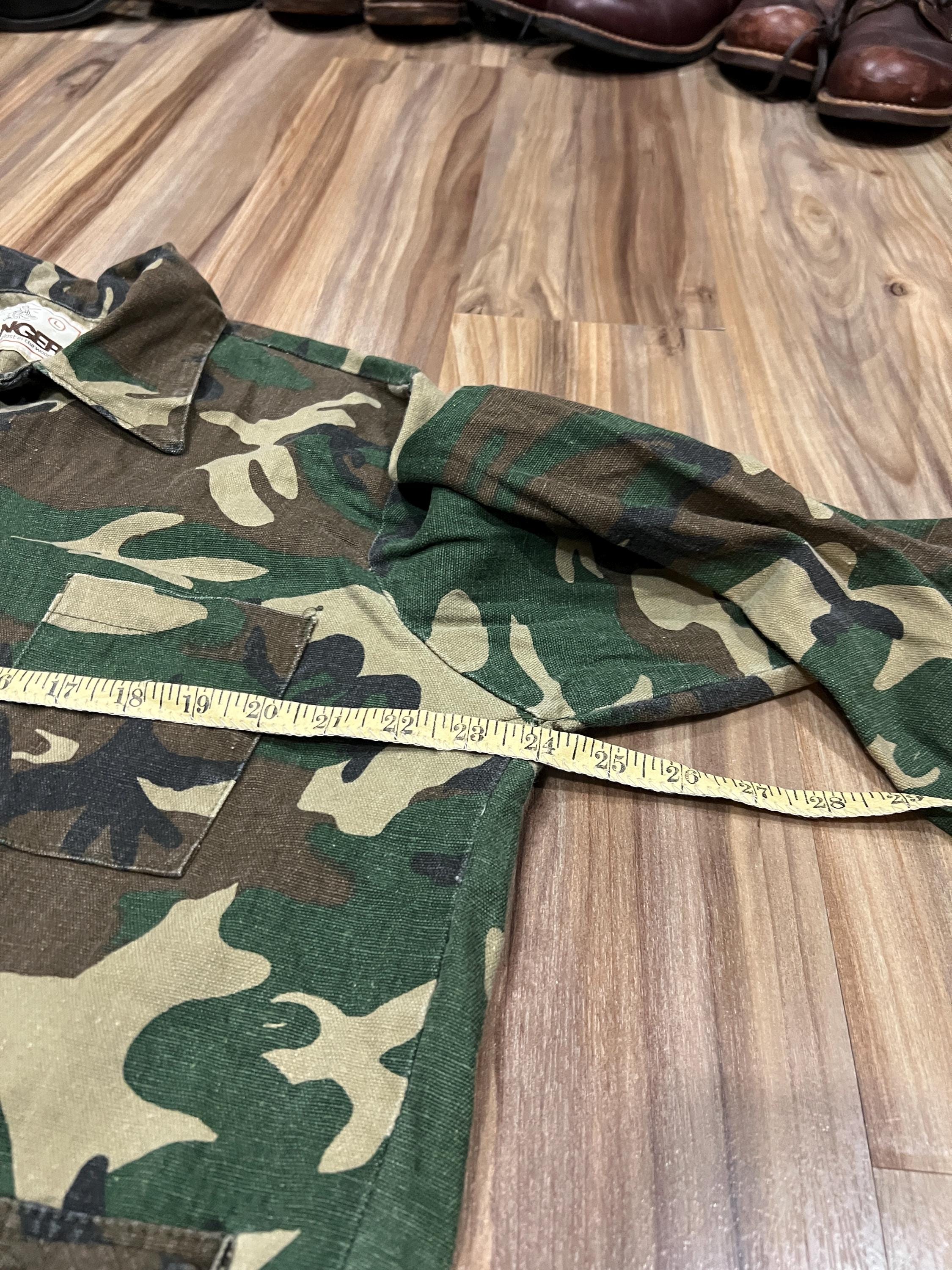 Chemise Vintage Camouflage Woodland/Prairie Ghost Taille XL - Coton, Années 90, Occasion Très Bon état