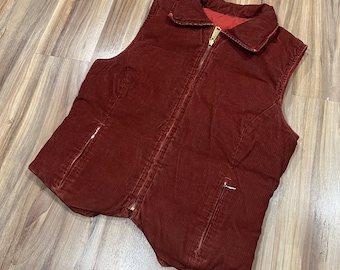 Medium Vintage 40s Blue Bill Red Head Canvas Hunting Vest Shotgun