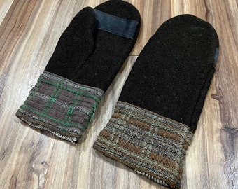 Adult Size Vintage 1930s Wool Chopper Mittens USA Made