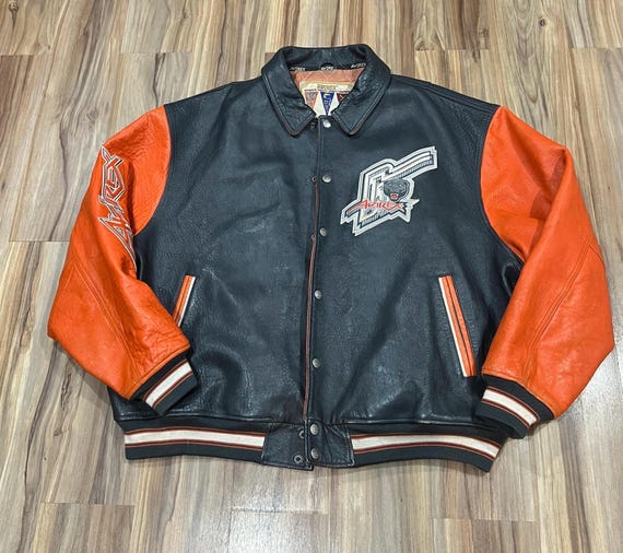Vintage Leather Avirex Jacket Orange/ Grey Fierce Grizzly's 6XL Vintage Leather Avirex Jacket Orange/ Grey Fierce Grizzly's 6XL