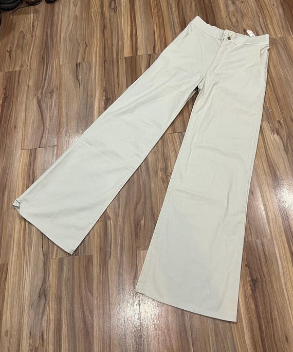 36x36 Vintage 70s LEE “jean Pants” Wide Leg Bell Bottom Gray