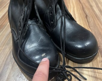 お礼や感謝伝えるプチギフト Combat Army US 80s 70s Vintage 9R Military Black Boots トップス