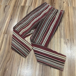 26x25 Vintage 50s Striped Side Zip Buckle Back Cinch All Cotton