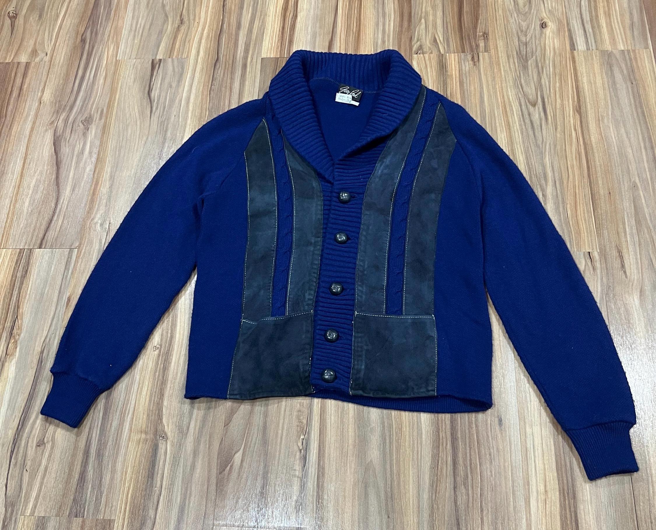 Medium Vintage 60s 70s Gary Reed Acrylic Cardigan Sweater W
