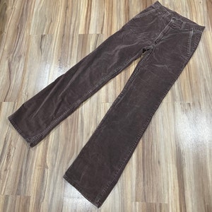 28x33 Vintage 70s 80s Brown Suede Velour Levis Straight Leg Jeans Pants