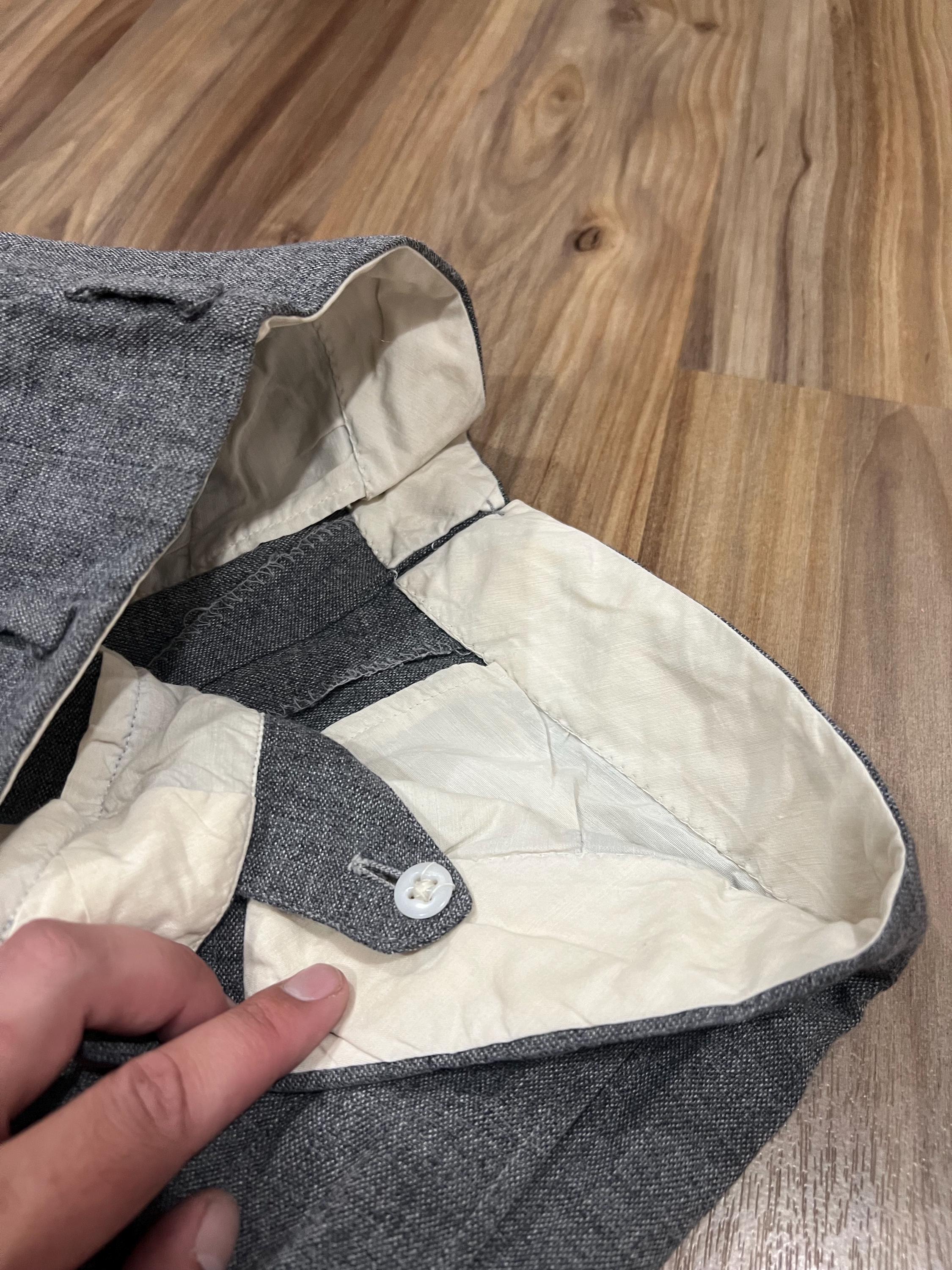50s gabardine slacks グレー 28x27 Vintage 50s Light Grey Wool Gabardine Trousers Pants