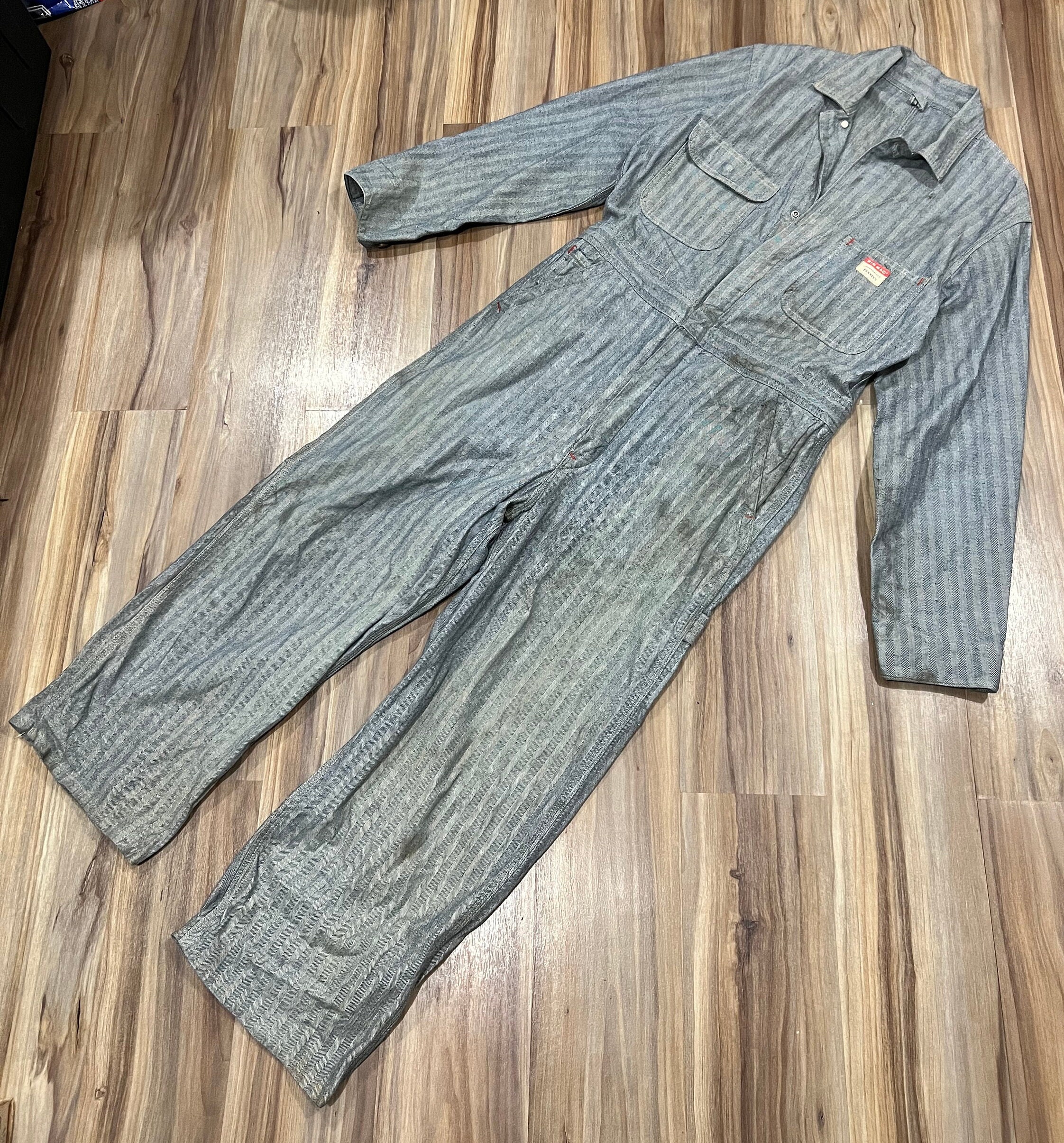 1930s Pella Chore Coat Coveralls  Rare Denim Workwear – Mad Van Antiques