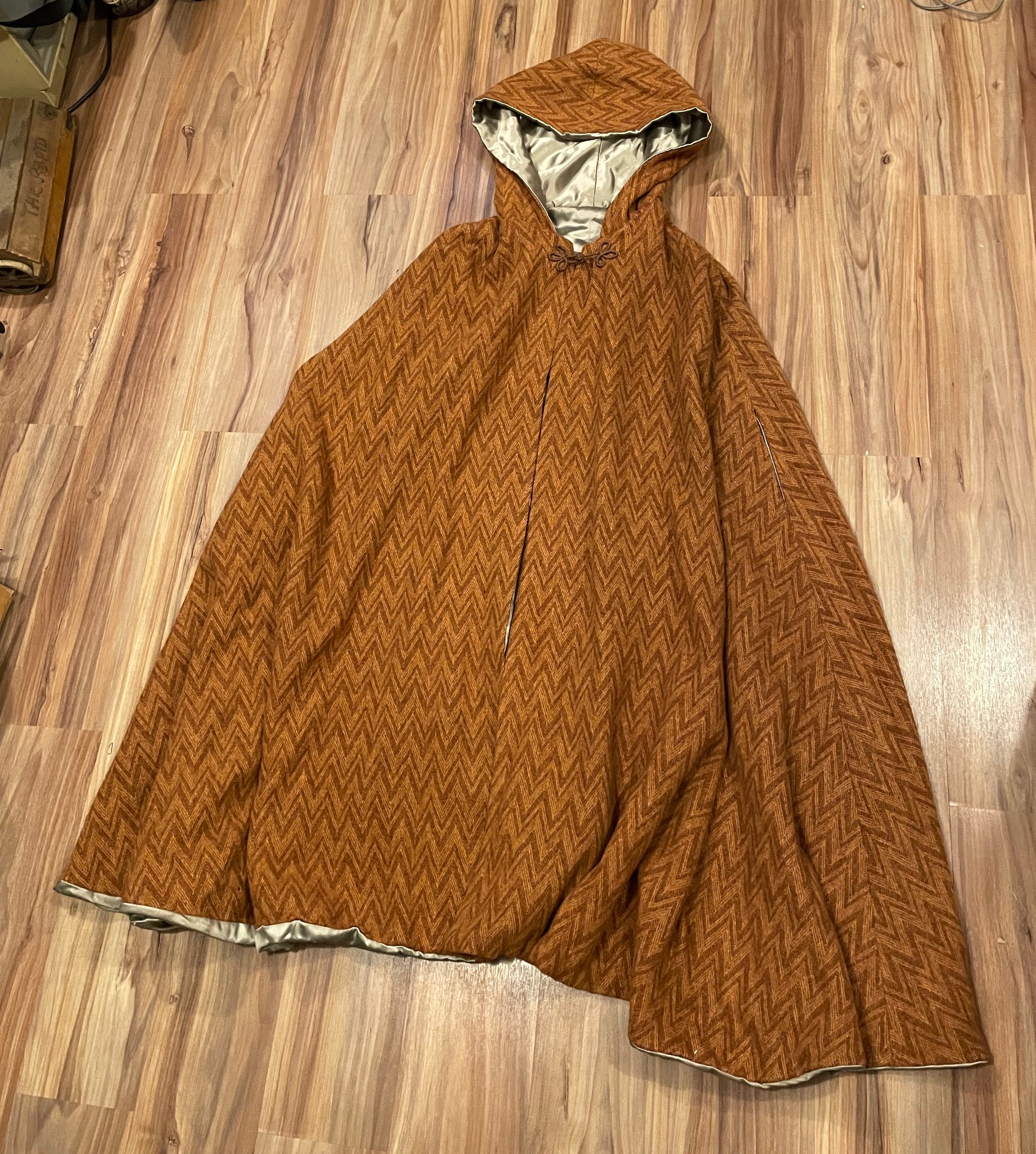 vintage イタリア製44 モヘア生地 cloak poncho coat-