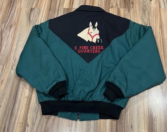 Large Vintage 90s Southwestern Aztec Canvas Cotton Western