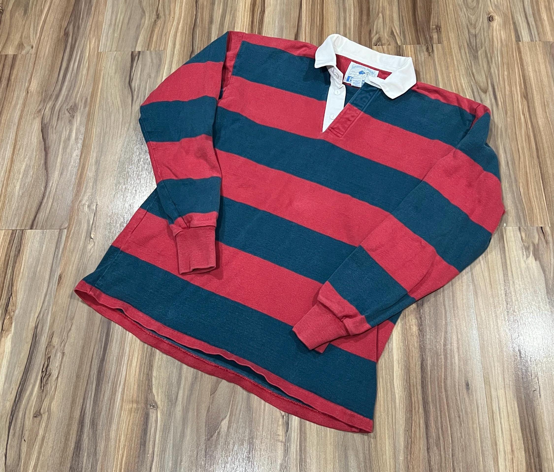 90s~ Lands’ End USA Sweatshirt Polo Vintage 90s Lands End Heavy Button Down Long Sleeve Polo