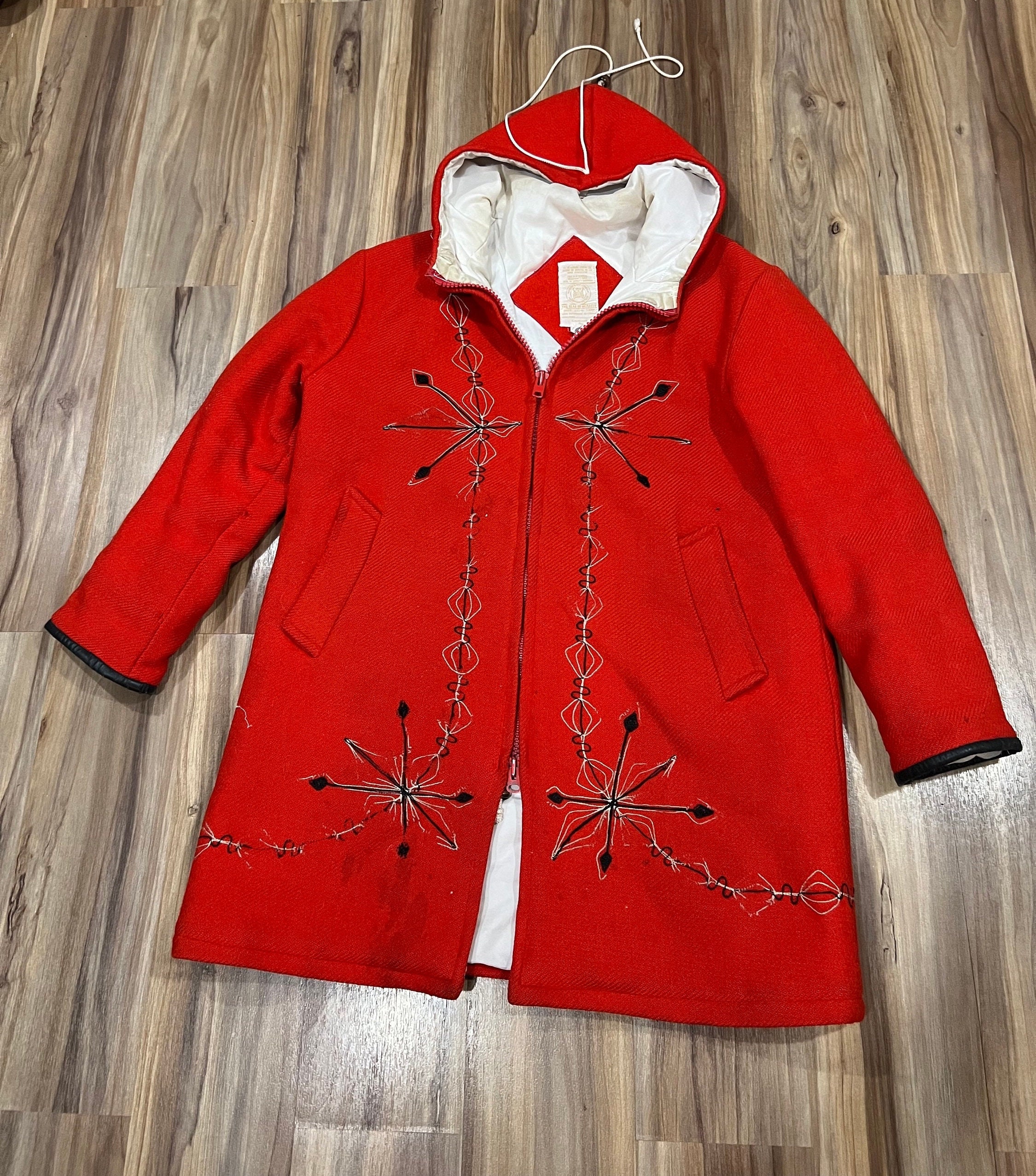 Vintage Embroidered Wool Coat - Etsy Vintage Embroidered Wool Coat - Etsy