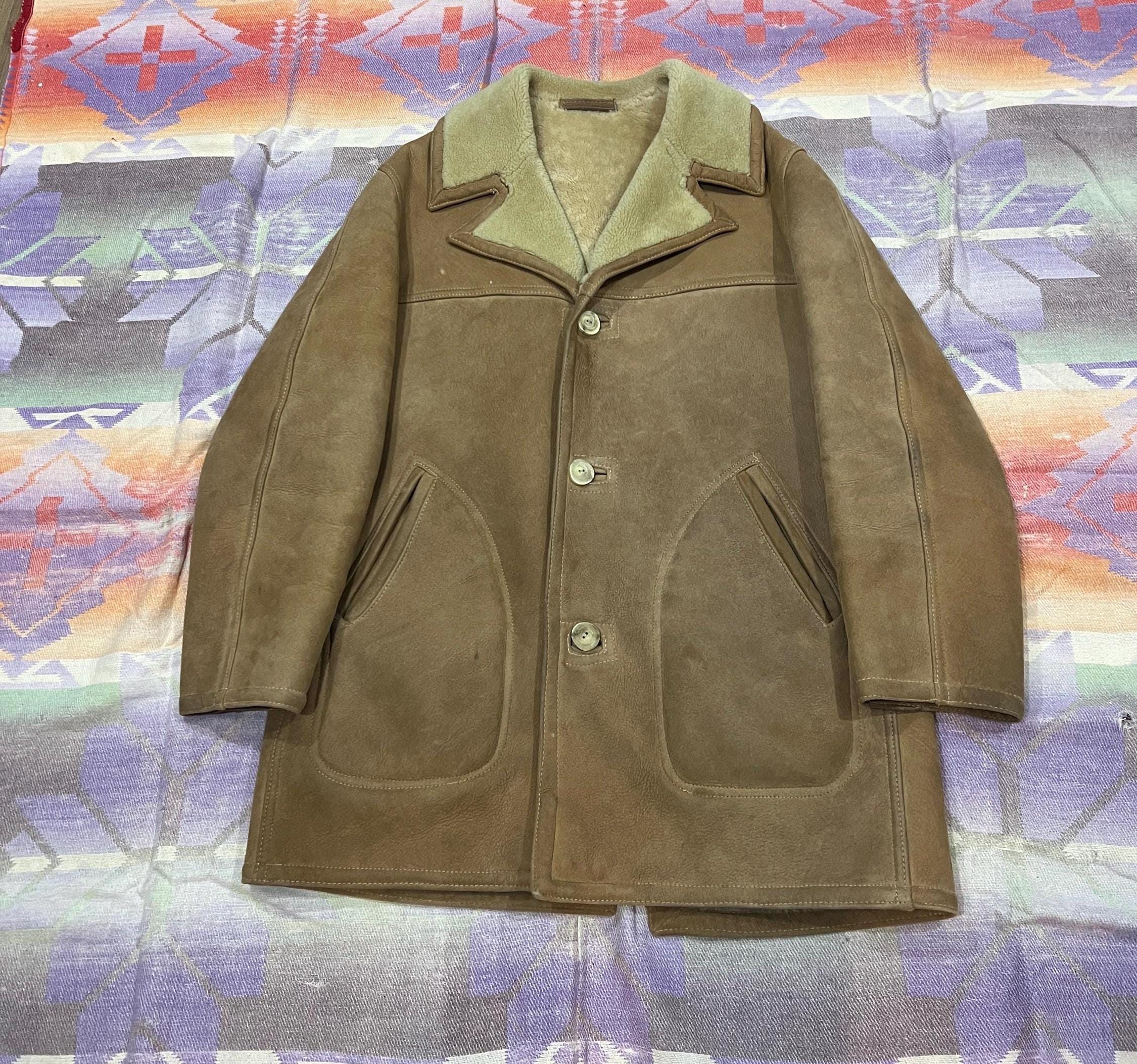 Vintage 70s Woolrich Genuine Californian Spring Lamb Suede