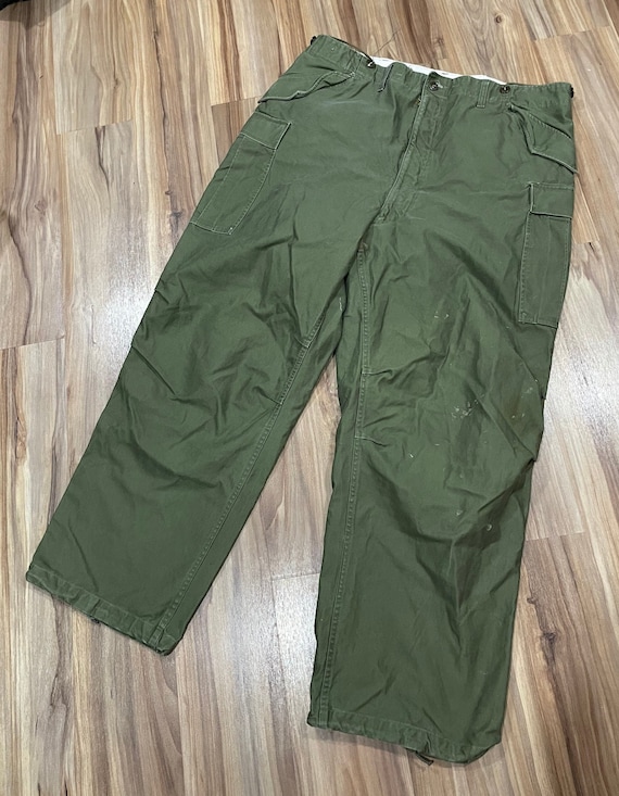 XL Vintage 50s Shell Trousers US Military Field S… - image 1