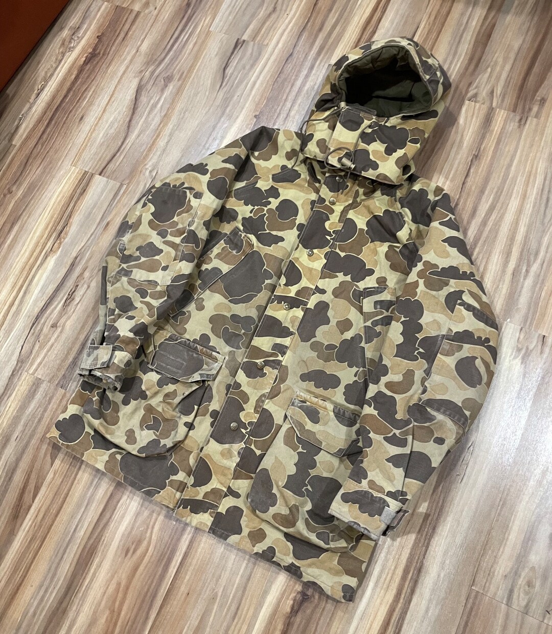 Large Vintage 80s Columbia Gore tex Brown Duck Camo Jacket Parka USA Camouflage Etsy Israel