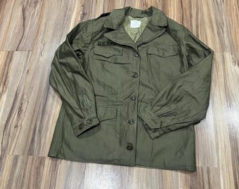 Vintage 40s 50s US Army Field Coat M-1943 Winter Jacket Olive Drab
