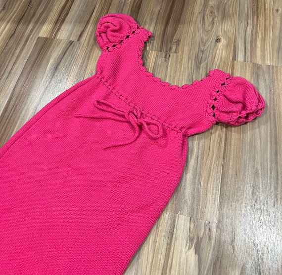 Vintage 40s 50s Peter Picard California Pink Wool Knit Dress USA Made -  Etsy UK