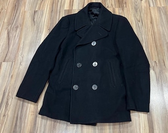 VINTAGE RARE Us Navy Wwii 10-button Pea Coat Jacket Sz 34 - Etsy