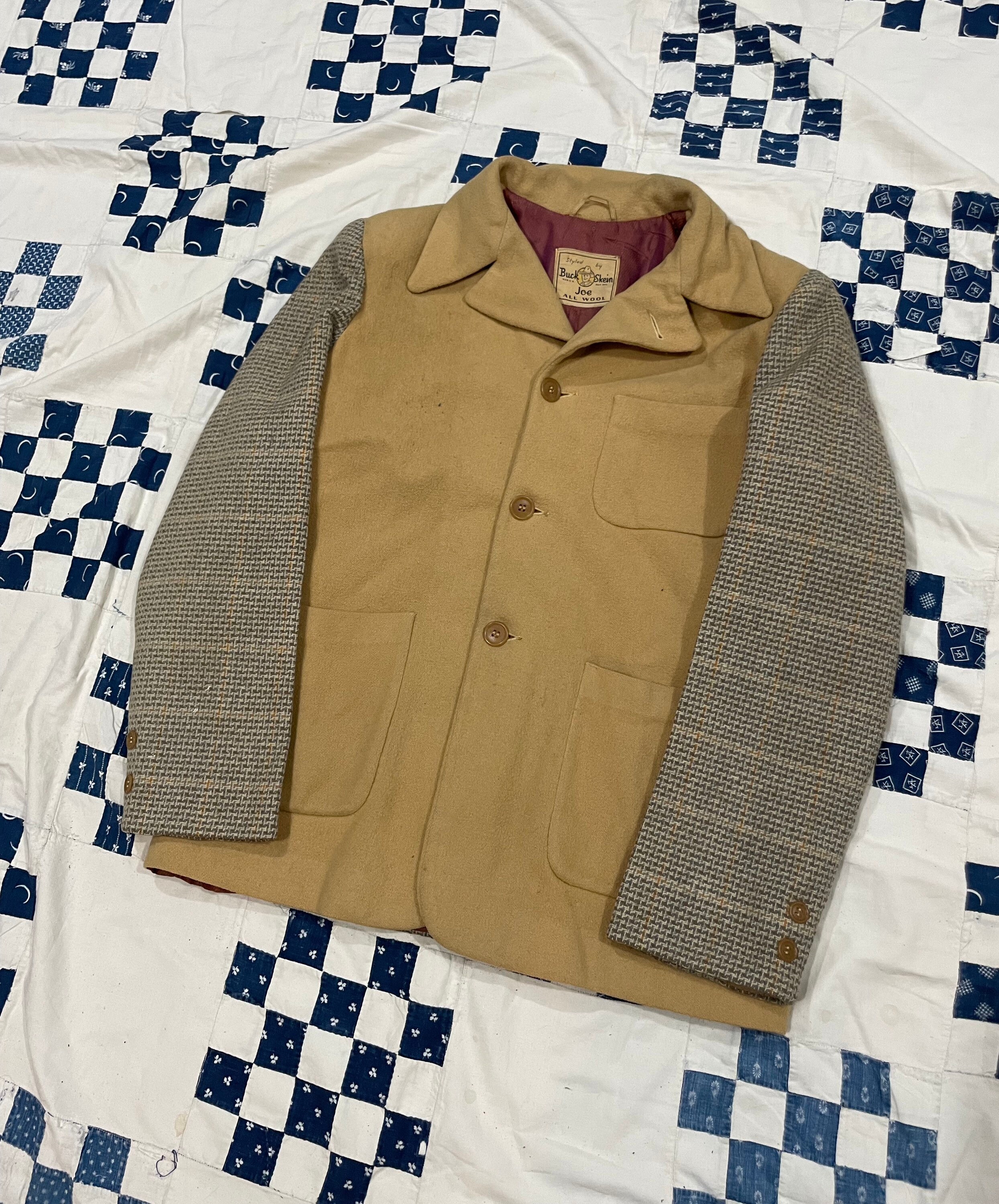 XS 34 Vintage Buck Skein Joe All Wool Rockabilly Style Two Tone 