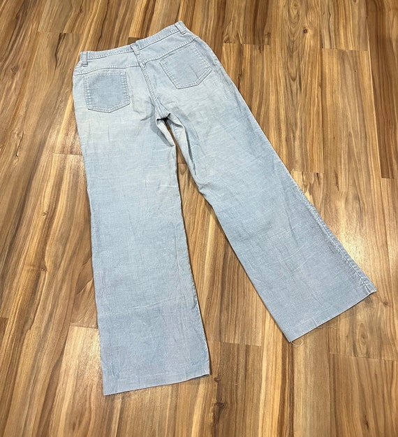 28x29 Vintage 70s Flare Bootcut Light Baby Blue P… - image 5