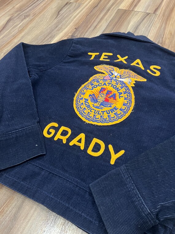 70s‼️神フェードFFA ジャケット　36 Small Vintage 70s FFA Jacket Texas Farmer's Corduroy Navy Blue Zip