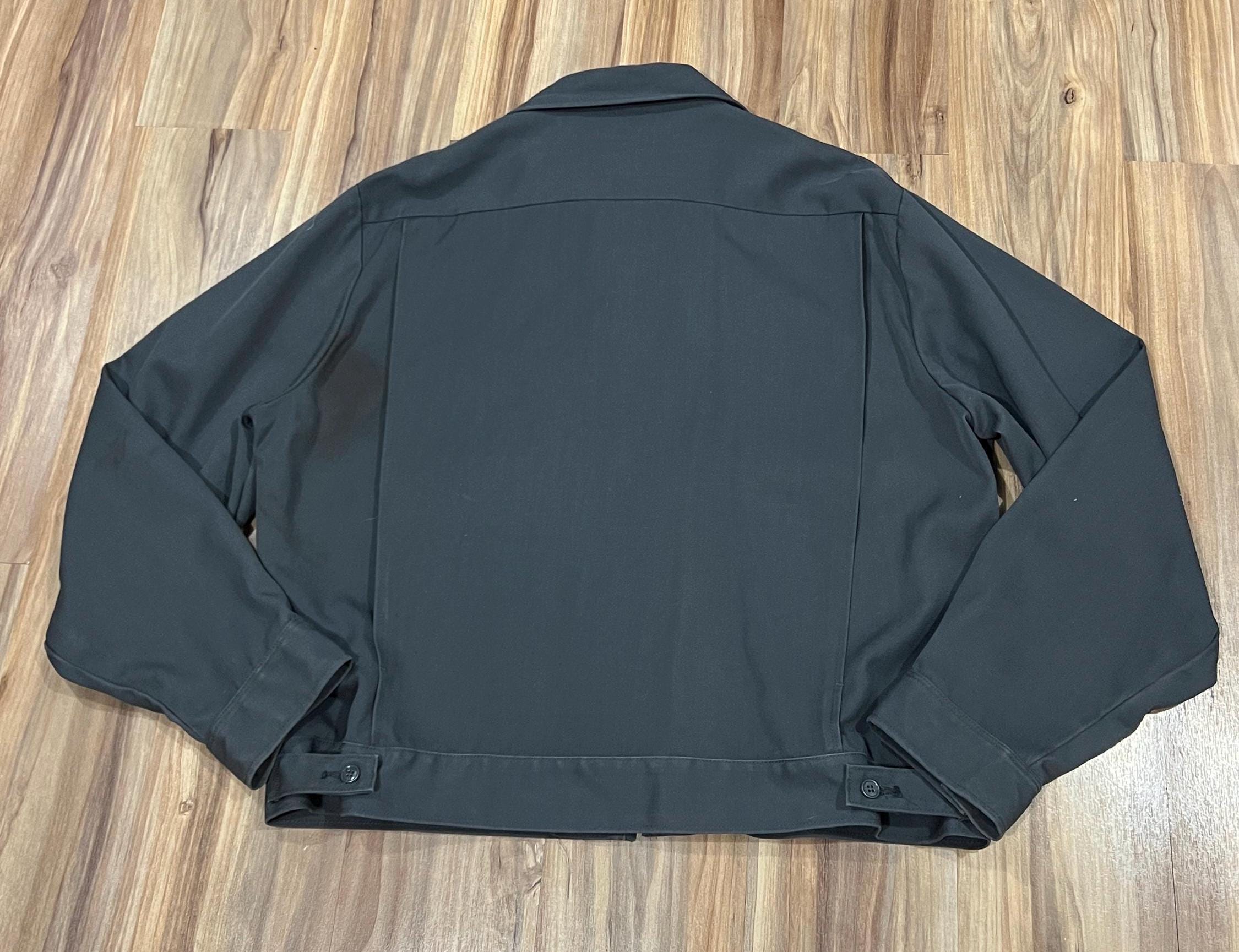 Lee work jacket棒talon zip70sワークジャケット Lee 70s ワークジャケット TALONジップ 紺 ポリエステルx