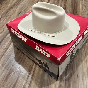 Vintage New 4X Stetson Rancher 601 Silver Belly Cowboy Western Hat