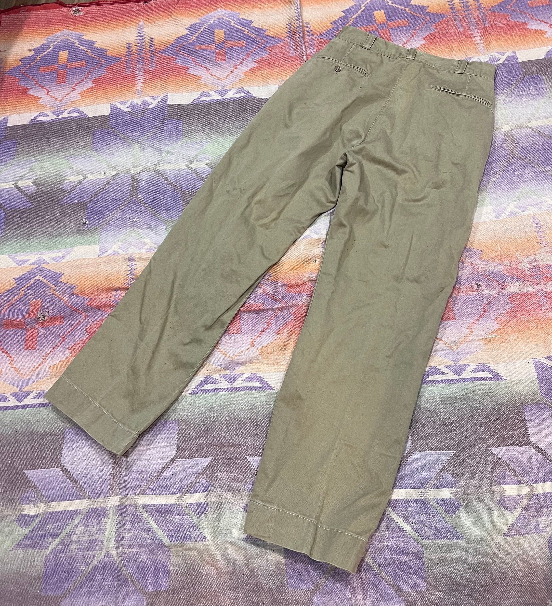 パンツ 60s army trousers chino 33x31 1942 US Army 11.5 oz Chino Trousers | Officer Pants