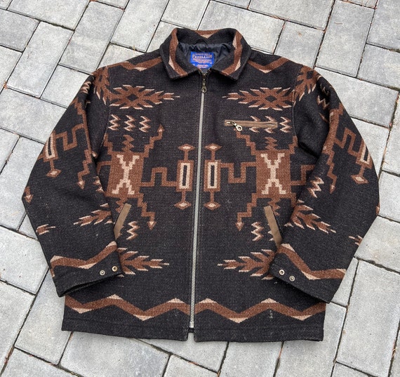 90s PENDLETON Native Pattern Wool Jacket