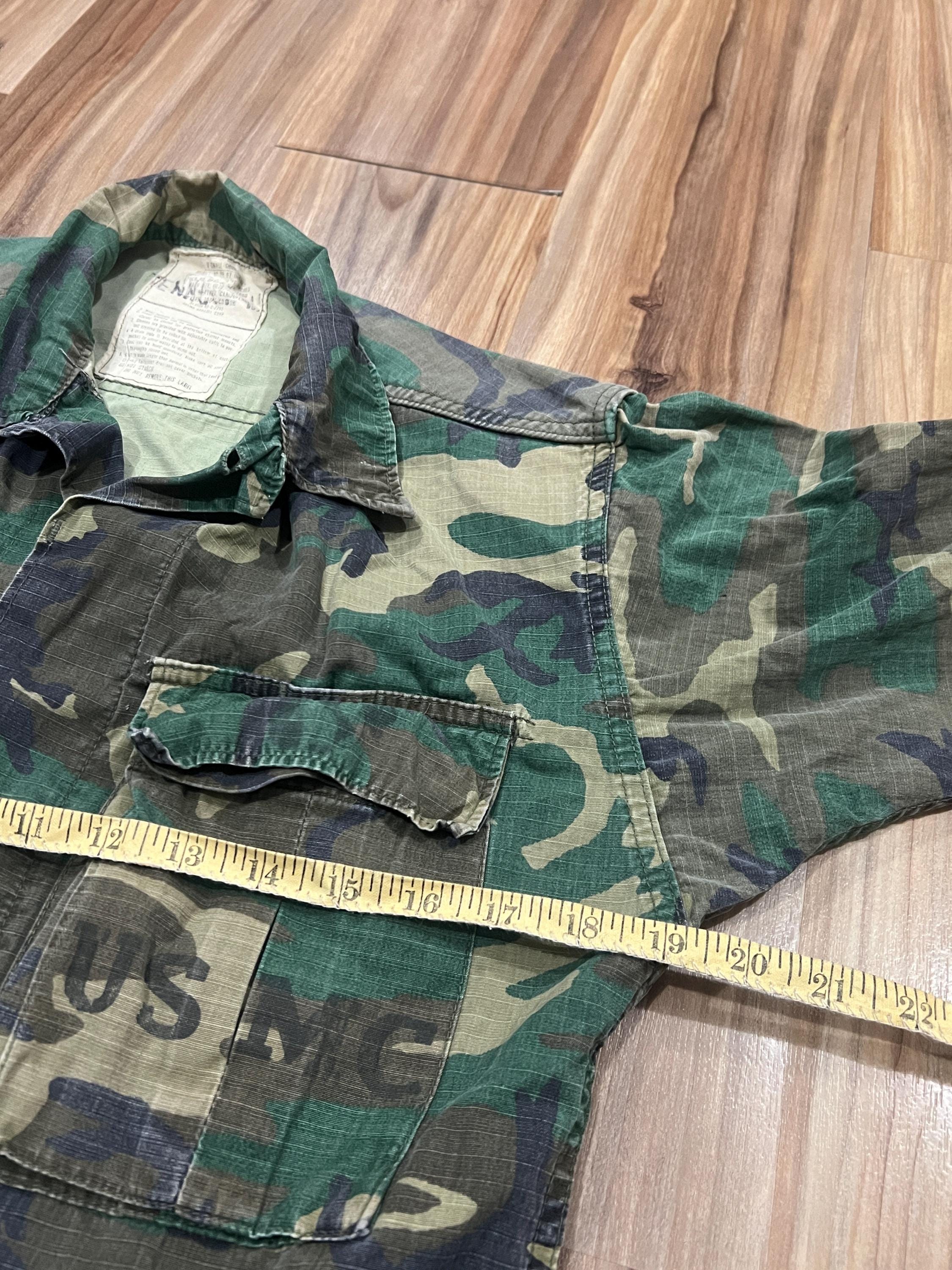 XS Short Vintage 70s ERDL Hot Weather Camo Stencil Usmc Class 2