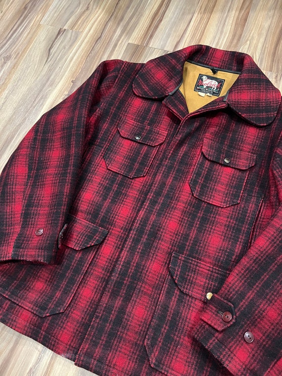 Sz 42 Vintage 40s 50s Woolrich Button Down Wool C… - image 3