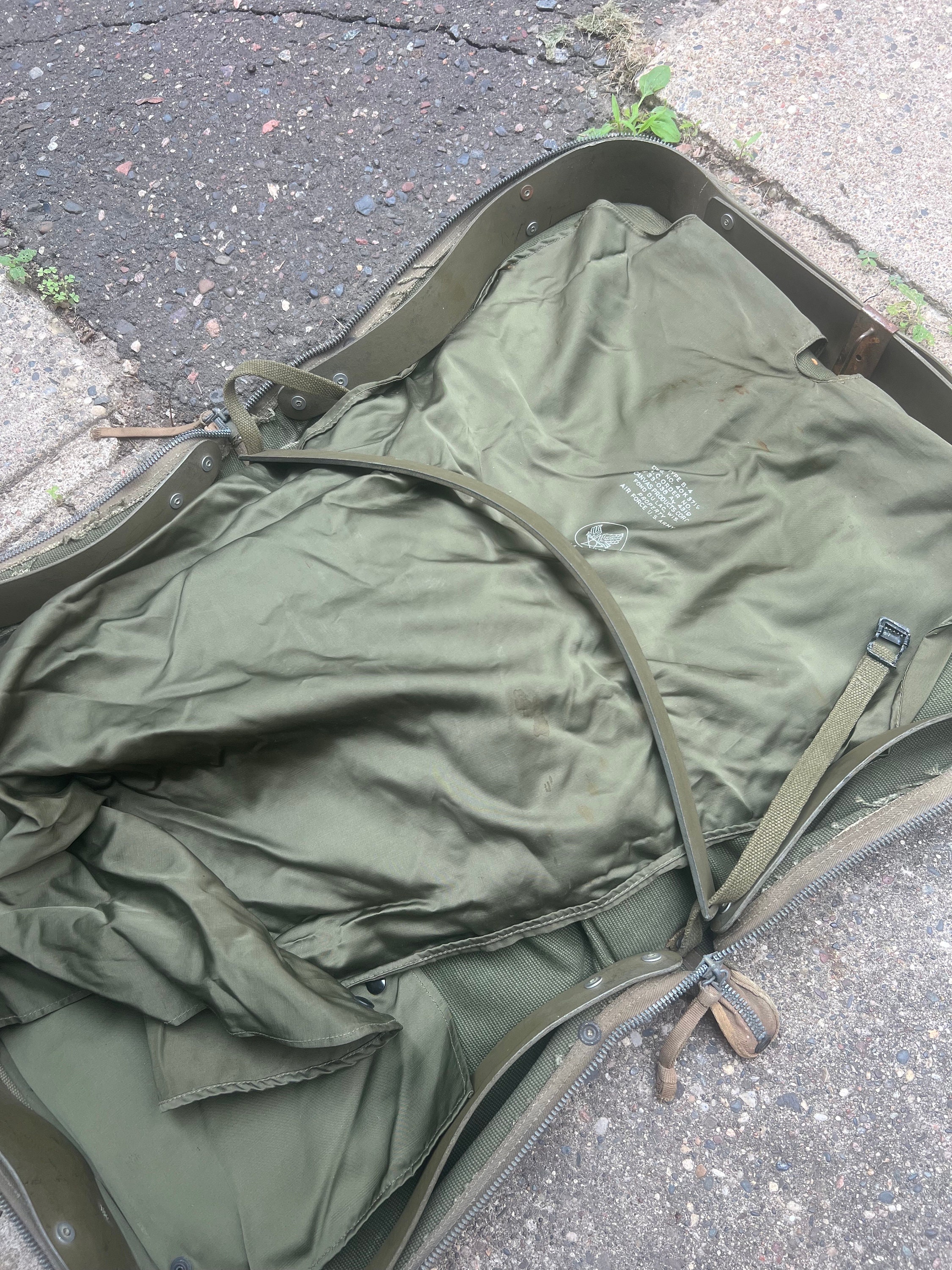 Vintage 50s 60s USAF Air Force Garment Carrying Suitcase Travel
