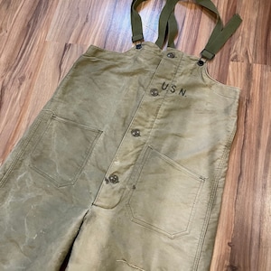 USN n-2bオーバーオール 40s-50s 40s US Navy N-2 Deck Pants アメリカ軍 デッキパンツ