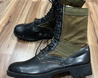 【BLACK MILITARY Vol.7】JUNGLE FATIGUE S/S 7R Vintage 70s Jungle Combat Military Surplus Canvas Leather