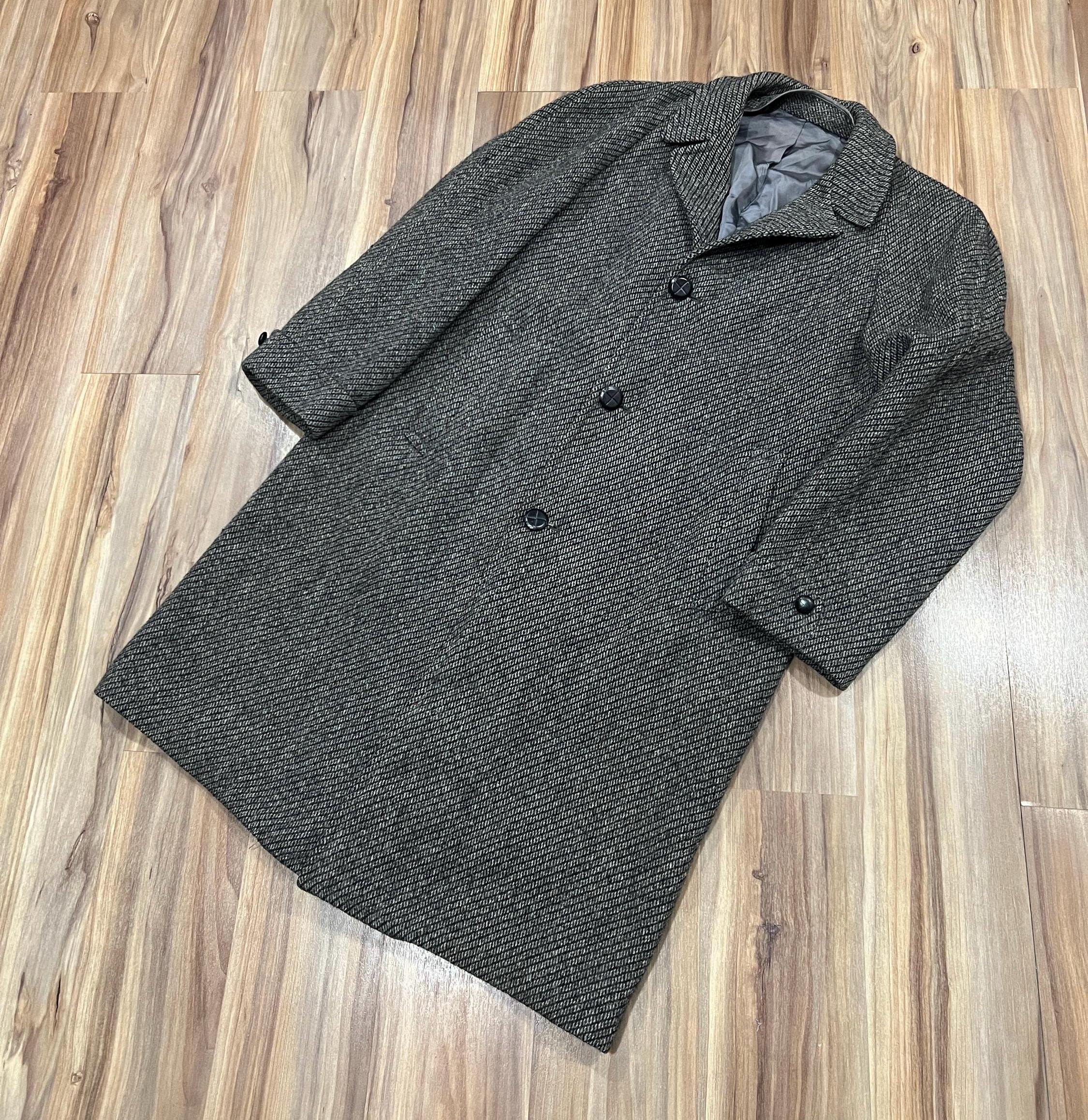 70-80s vintage　Nep Tweed Classical Coat 70-80s vintage Nep Tweed Classical Coat Vtg 70s 80s Gray