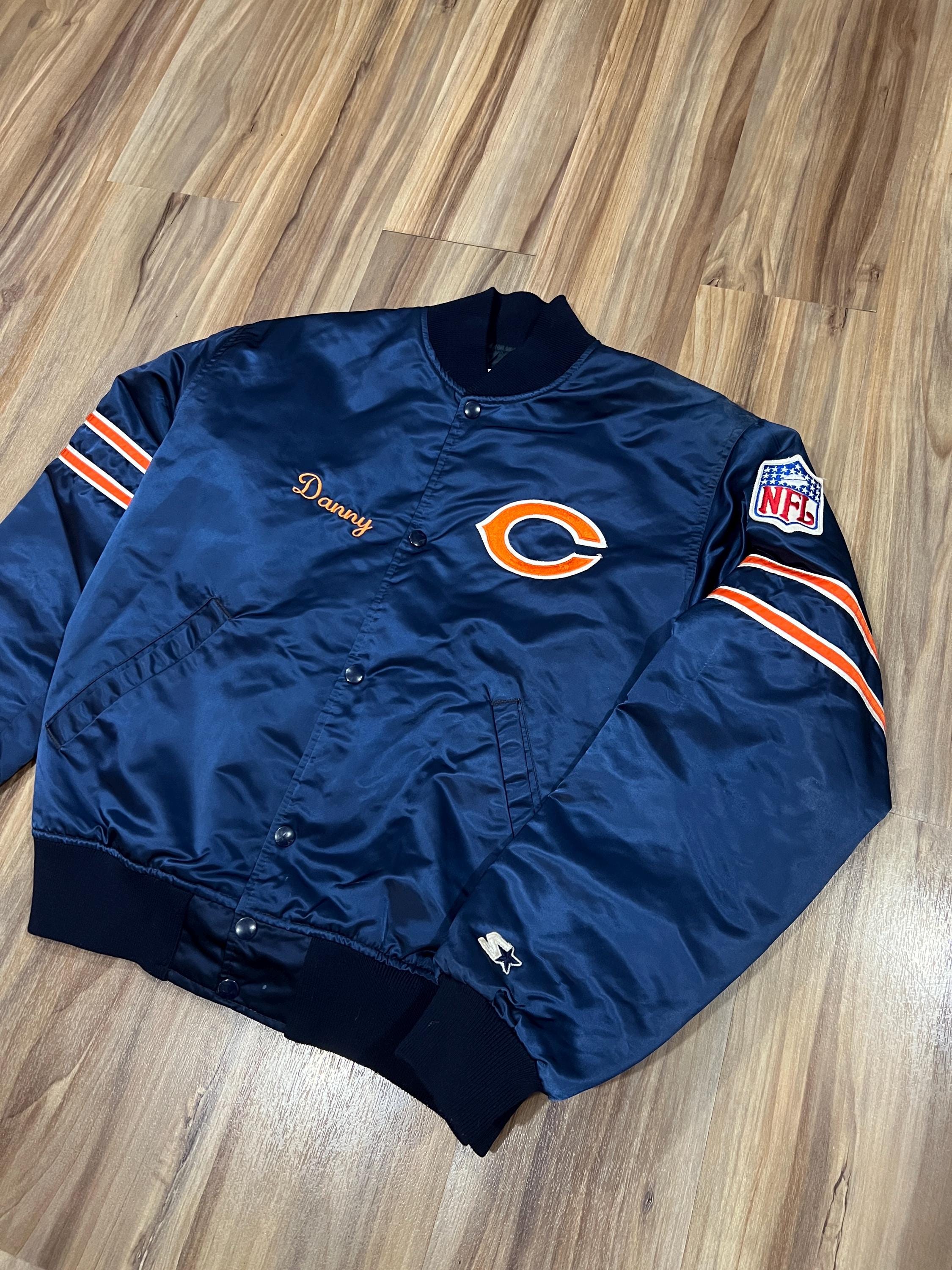 Medium Vintage 80s 90s Starter Chicago Bears Satin Jacket Coat W
