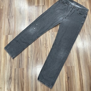 32x35 Vintage 80s 90s Levi’s 501 Black Washed Cotton Denim Jeans USA Made
