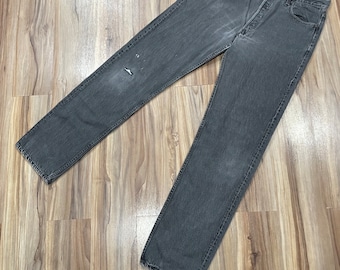 32x35 Vintage 80s 90s Levi’s 501 Black Washed Cotton Denim Jeans USA Made