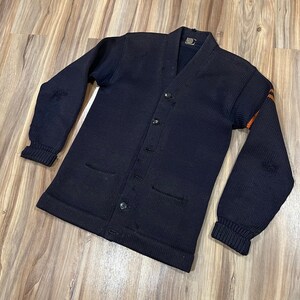 Small Vintage 30s Wool Varsity Cardigan Thick Sweater by Small Vintage 30s Wool Varsity Cardigan Thick Sweater by