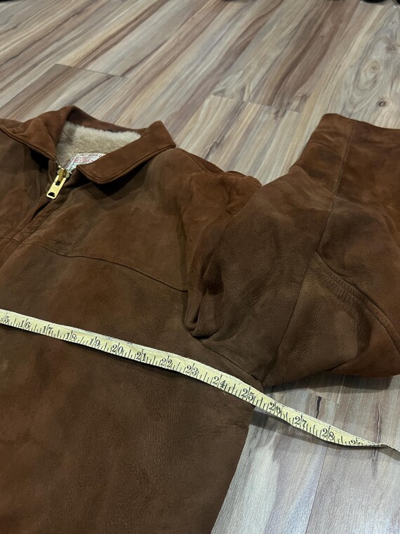 Large/ XL Long Vintage 60s 70s Mcgregor Brown Suede Leather