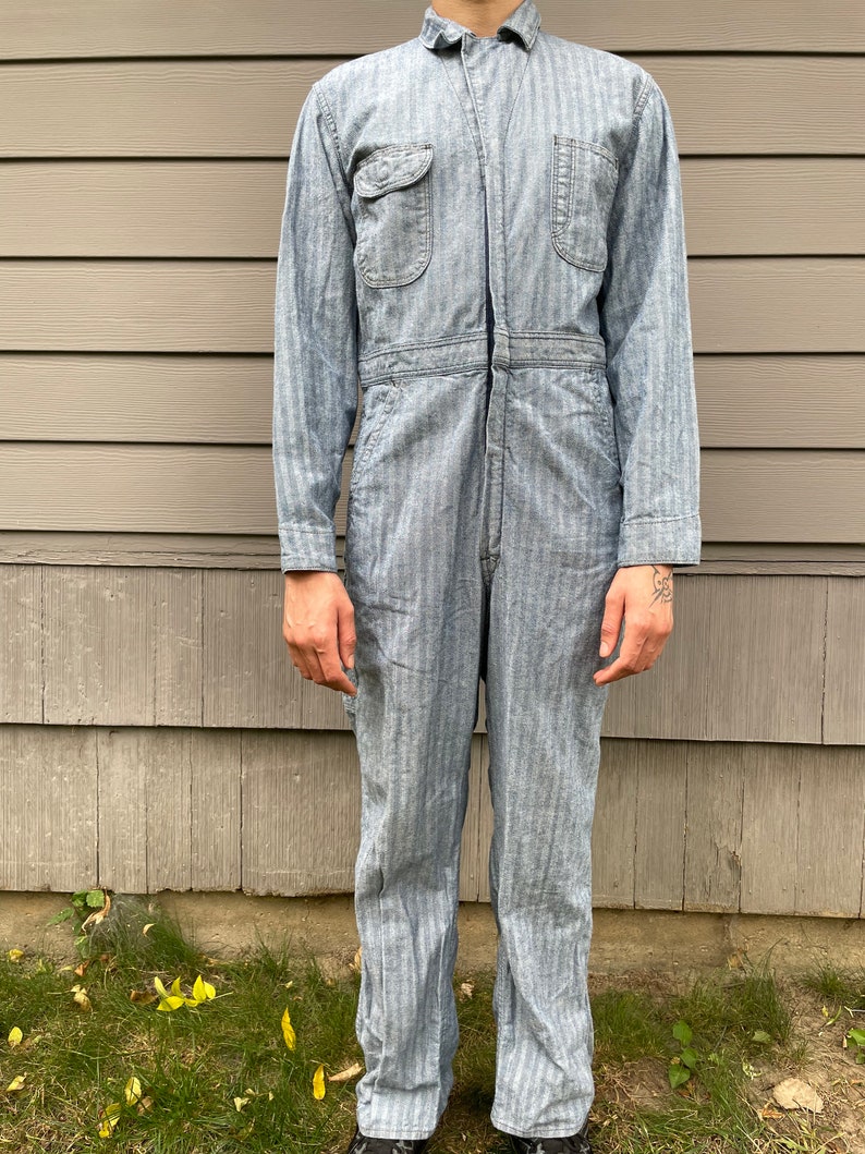 BLUE BELL Wrangler 60's〜70's COVERALLS Small 40 Long Vintage 60s Coveralls Wrangler Blue Bell Work Wear