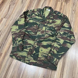 Small/ Medium Vintage French Lizard F1 Military Camo Camouflage Jacket Coat French Made