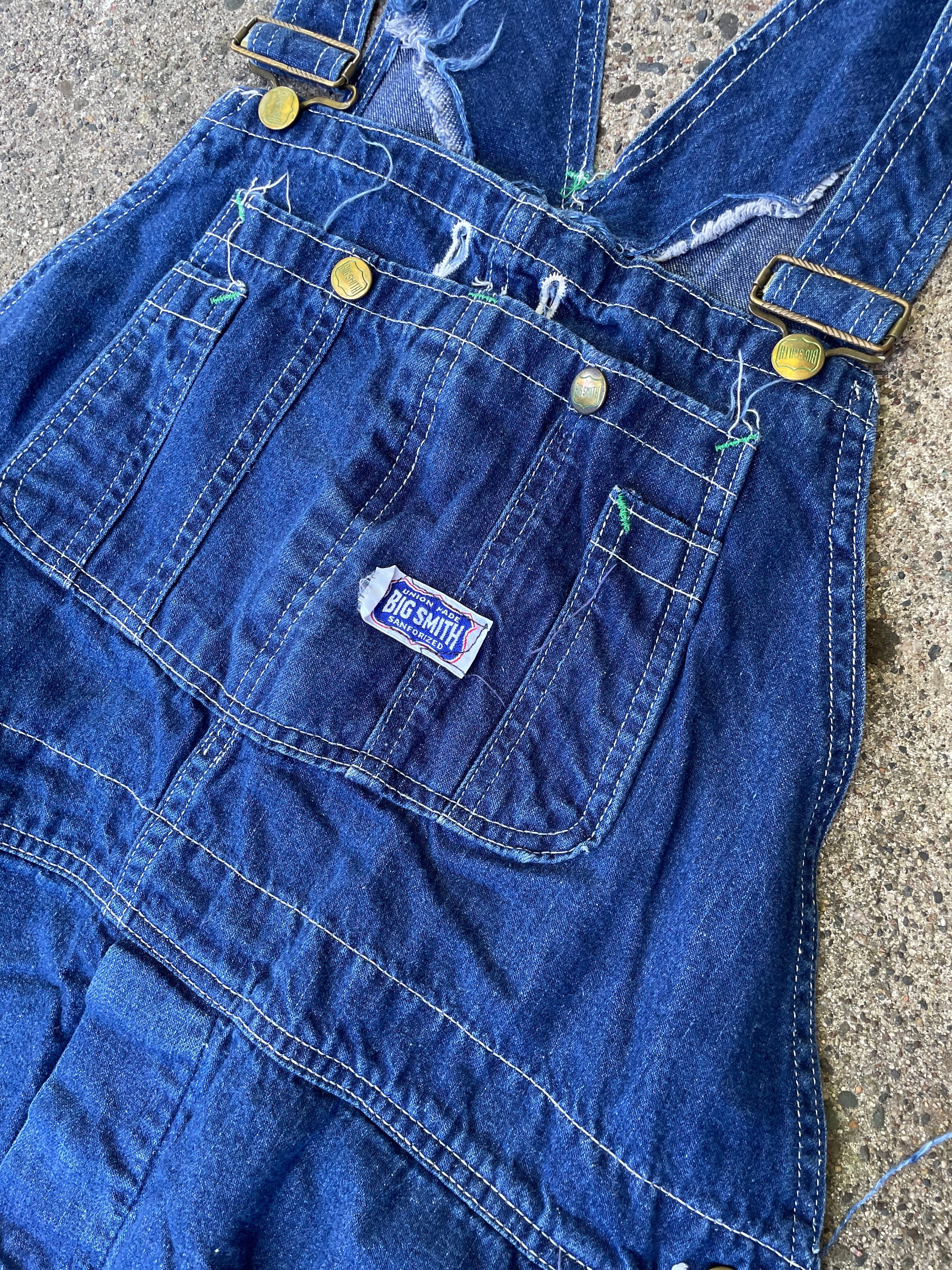 Large Vintage 60s Big Smith Blue Denim Cotton Overalls Work - Etsy