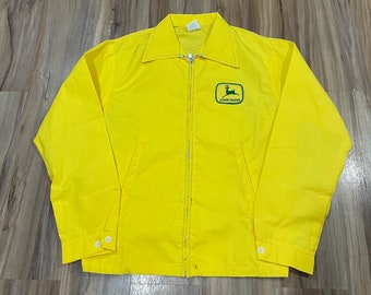 ジャケット・アウター 80s/JOHN DEERE/VINTAGE/JACKET/ Vintage Rare Original John Deere Green Zip up Work Jacket