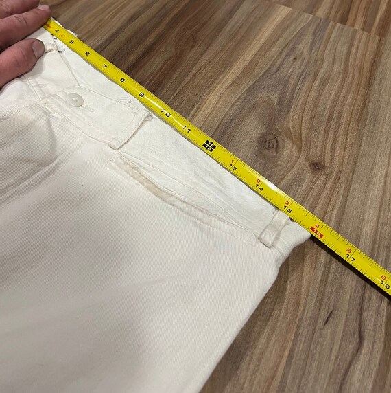 32x30 Vintage USN White Trousers Deck Pants Unifo… - image 4