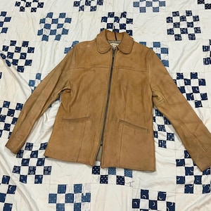 Medium Vintage 70s Canvas Sportswear Jacket W/ Fuzzy Lining