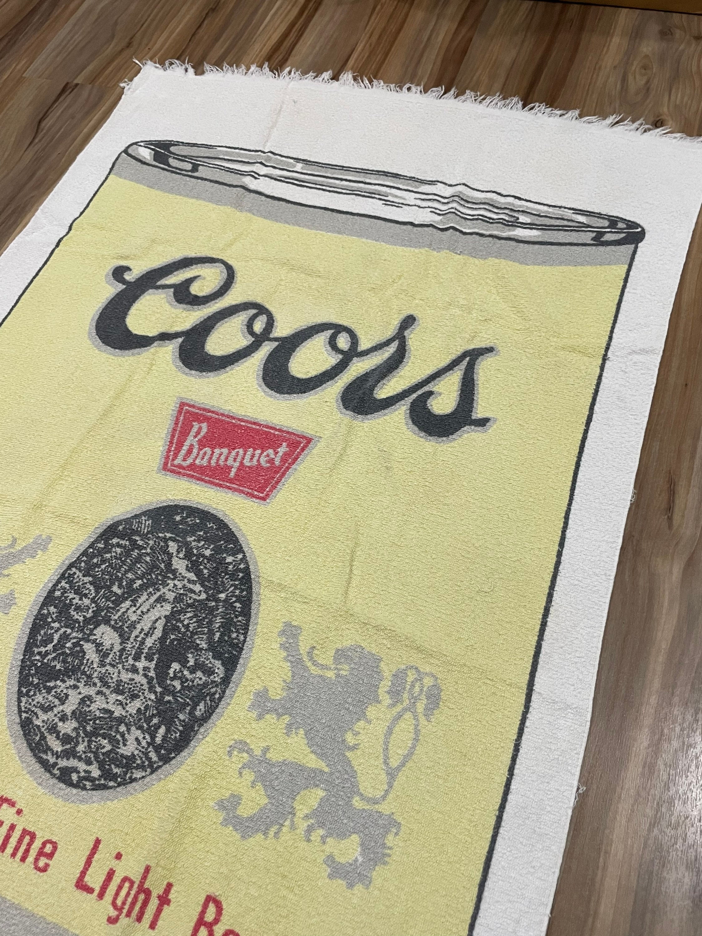 1970s 80s Vintage Coors Banquet Beer Beach Towel 100 Cotton Etsy Canada
