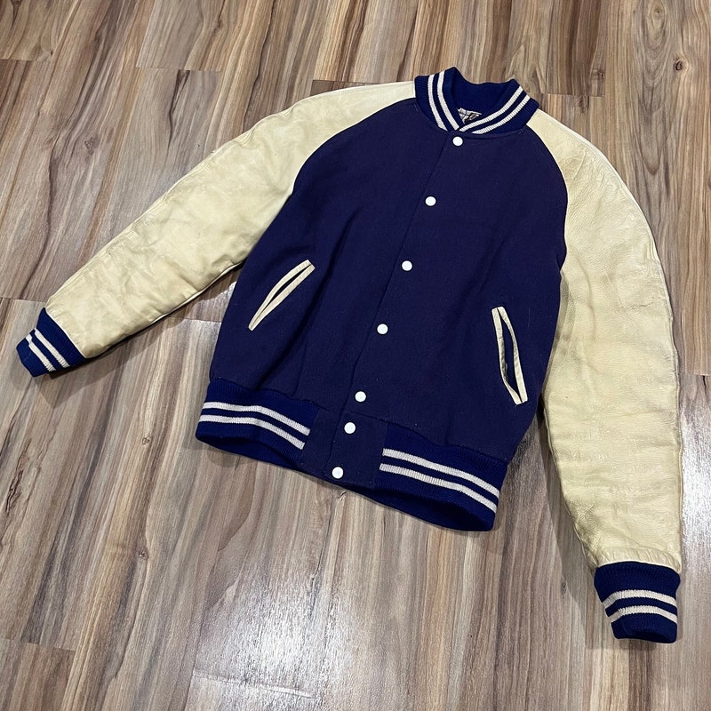 Bone Varsity Jacket Spring and Autumn Loose Baseball Uniform Vintage Jacket Coat main image 0